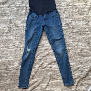 a:glow Women's MATERNITY Blue Skinny Jeans 2L